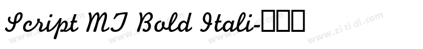 Script MT Bold Itali字体转换